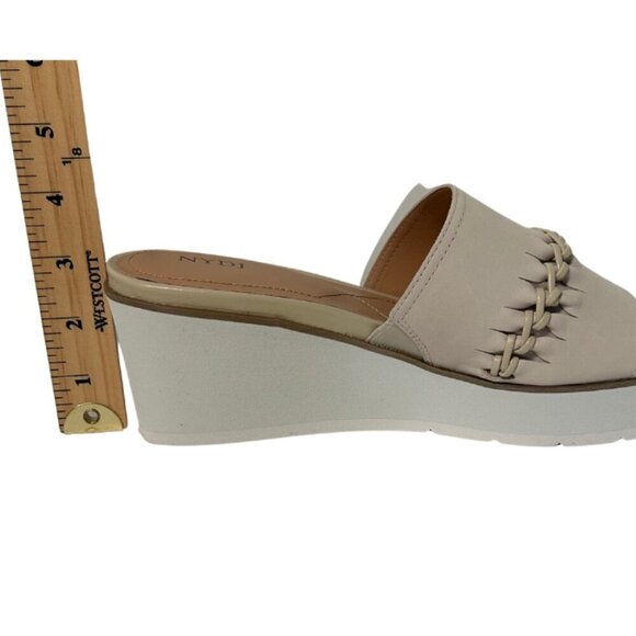 NWT NYDJ Rory Nubuck Peep-Tow Wedge Sandals Size 8.5 M - Picture 4 of 5